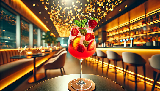 Клубнично-лимонадная сангрия