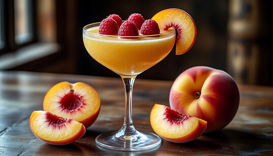 Малинно-персиковая сангрия