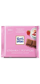Риттер Спорт Клубника-йогурт  молочный шоколад 100 г