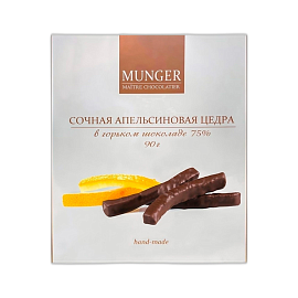 Сочная апельсиновая цедра в горьком шоколаде 75% 90 г
