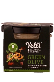 Топпинги для брускетт Зеленая оливка Закуска к вину Yelli 100 г