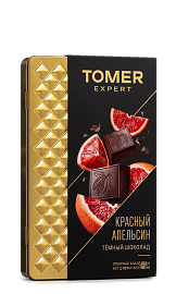 Горький шоколад красный апельсин 72% 90 г