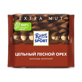 Риттер Спорт Extra Nut молочный с цельным орехом 100 г