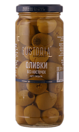 Зеленые оливки без косточек GUSTORIA 358 г