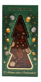 Шоколад молочный с украшением Пекан, Вишня, Фундук Новый год 100 г